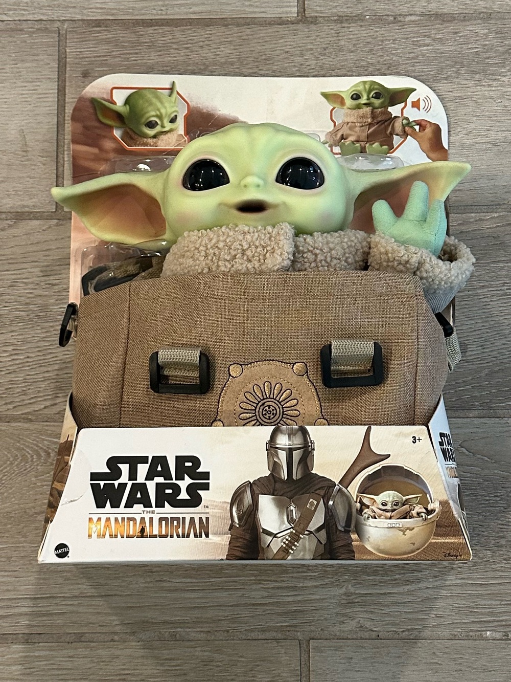 Star Wars Mandalorian The Child Baby Yoda 11” Talking Plush In Satchel